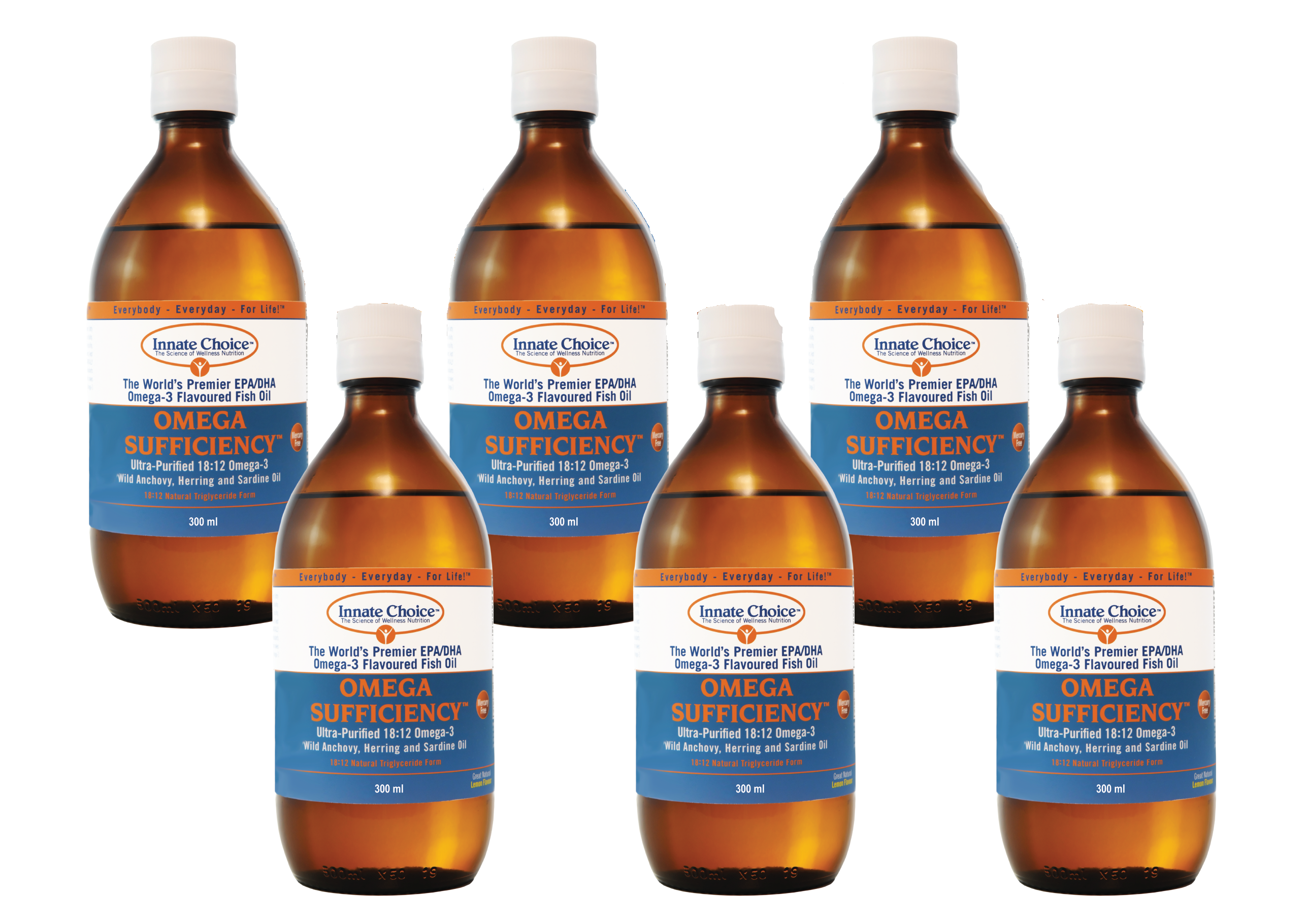 Omega Sufficiency Lemon Liquid 300 mL CASE of 6 The