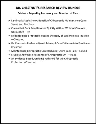 Dr. Chestnut's Research Review for Doctors and Staff - BACK ISSUE BUNDLE - COMPLETE EDITION - 75 reviews in total