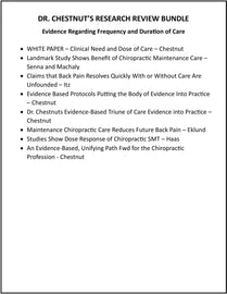 Evidence Regarding Frequency and Duration of Care